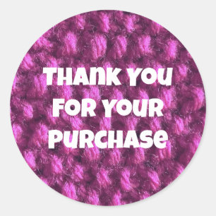 Sticker Rond Promotion d'entreprise Client de Fil rose pourpre