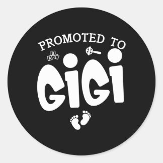 Sticker Rond Promu À Gigi Grossesse Announcet Pour Gigi