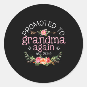 Sticker Rond Promu À Grand-Mère Est 2024 Baby