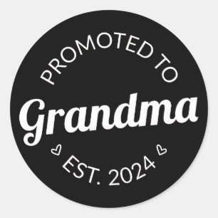 Sticker Rond Promu À Grand-Mère Est. 2024 I
