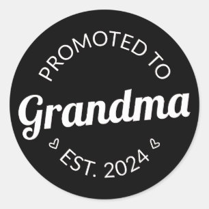 Sticker Rond Promu À Grand-Mère Est. 2024 I
