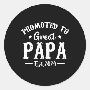 Sticker Rond promu à grand papa est t-shirt 2024