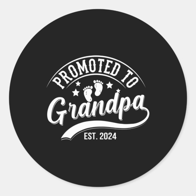 Sticker Rond Promu À Grand-Père Est 2024 (Devant)