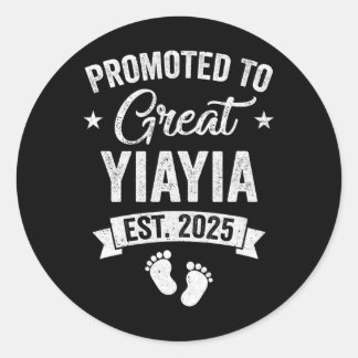 Sticker Rond Promu À Great Yiayia Est 2025 Grossesse Announ
