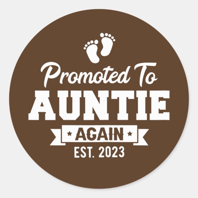 Sticker Rond Promu à nouveau la jeune fille 2023 Grossesse (Devant)