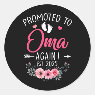 Sticker Rond Promu À Oma Est 2025 Fête des mères