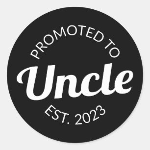 Sticker Rond Promu À Oncle Est. 2023 I