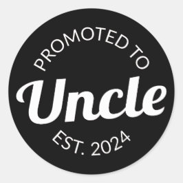 Sticker Rond Promu À Oncle Est. 2024 I
