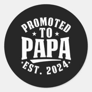 Sticker Rond Promu À Papa 2024 1Er Time Papa