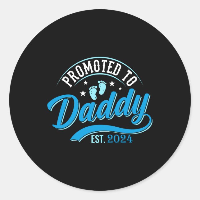 Sticker Rond Promu à papa 2024 papa à être 2024 (Devant)