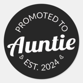 Sticker Rond Promu À Tante Est. 2024 I