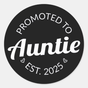 Sticker Rond Promu À Tante Est. 2025 I