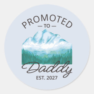 Sticker Rond Promu Papa Prévu 2027 Annonce Nouveau Papa VI