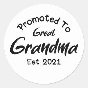 Sticker Rond Promue Arrière-Grand-Mère 2021