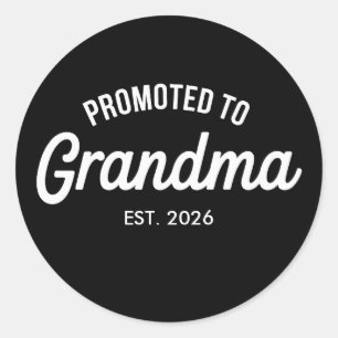 Sticker Rond Promue Grand-mère Ét 2026 Bientôt Grossesse