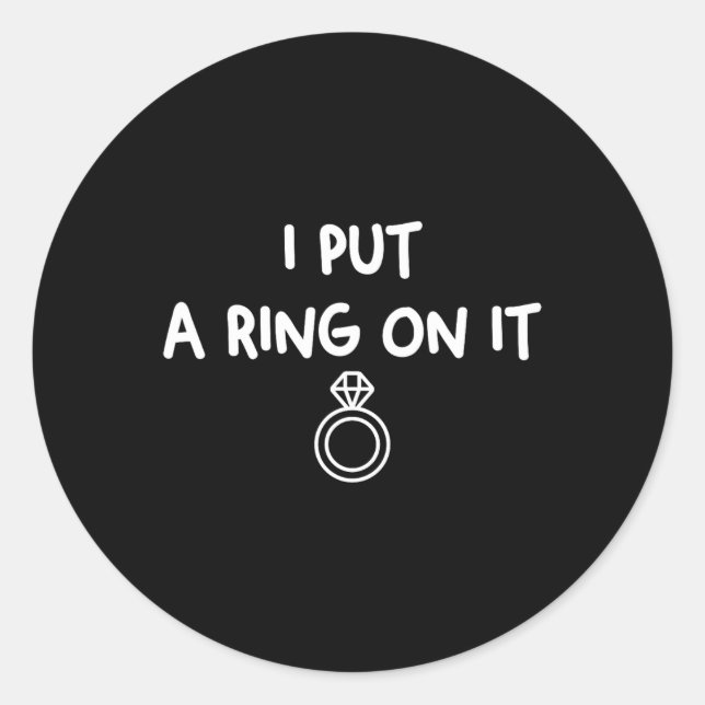 Sticker Rond Proposition de fiançailles petit ami à fiancé futu (Devant)