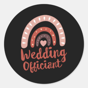 Sticker Rond Proposition d'Officier mariage Voulez-Vous Nous Ép