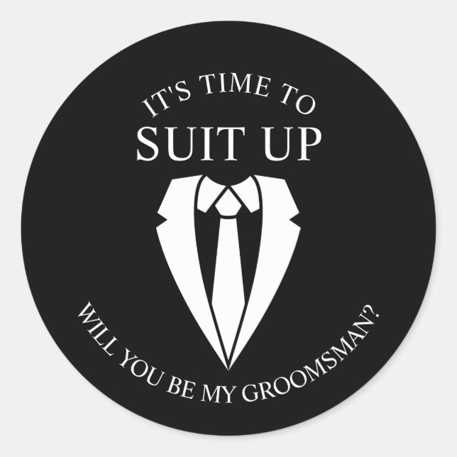 Sticker Rond Proposition du fabricant de costume et de Cravate  (Devant)