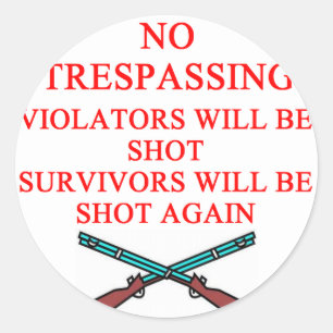 Sticker Rond propriétaire d'arme à feu aucune infraction