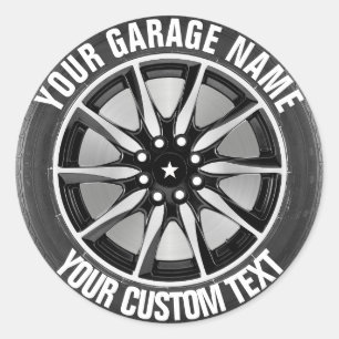 Sticker Rond Propriétaire De Garage Ou De Réparation De Voiture