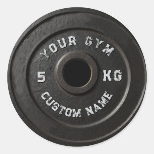 Sticker Rond Propriétaire de gym personnalisé Drôle de fitnes