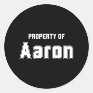 Sticker Rond Propriété D'Aaron Funny Dons De Bachelorette Pour