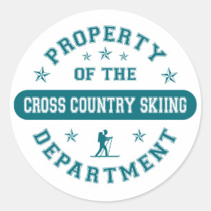 Sticker Rond Propriété du département de ski de fond