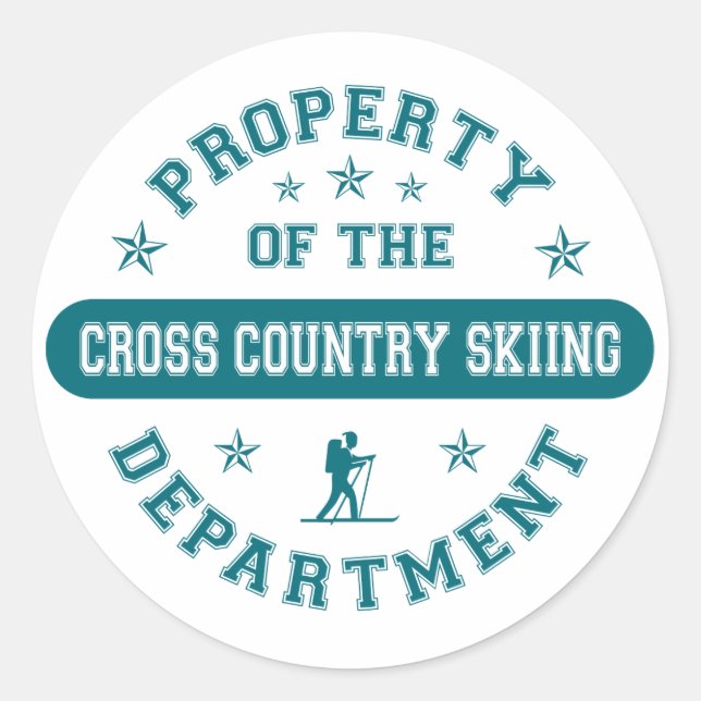 Sticker Rond Propriété du département de ski de fond (Devant)