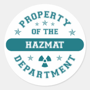 Sticker Rond Propriété du Département Hazmat
