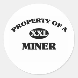 Sticker Rond Propriété d'un MINER
