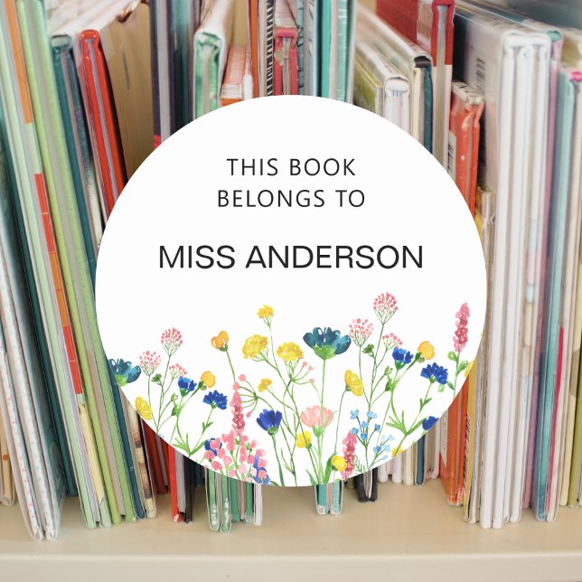 Sticker Rond Propriété Jardin fleur sauvage de l'autocollant de (Créateur téléchargé)