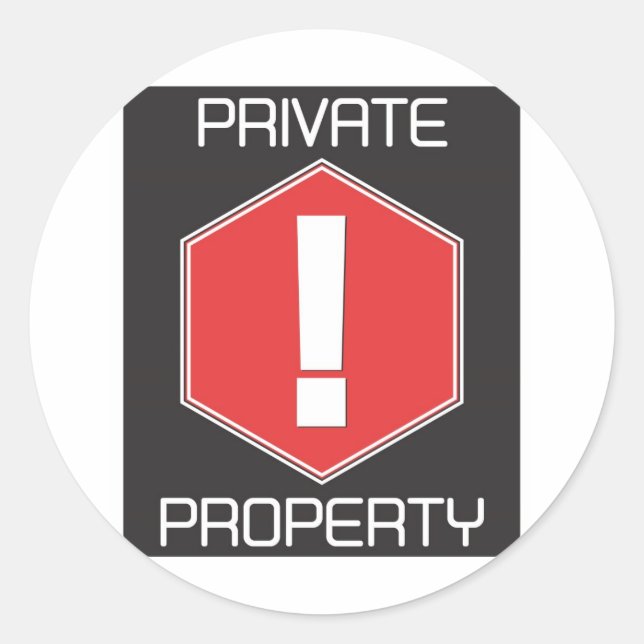 Sticker Rond Propriété privée (Devant)