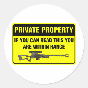 Sticker Rond Propriété privée
