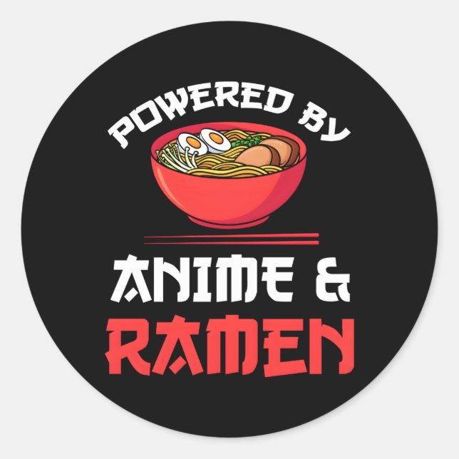 Sticker Rond Propulsé Par Anime Ra Merchandise (Devant)