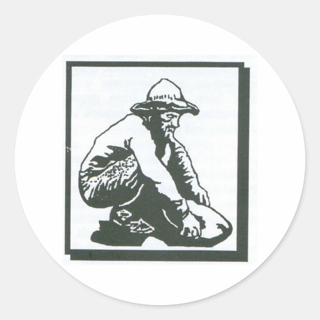 Sticker Rond prospecteur (Devant)