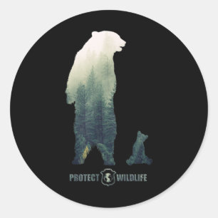 Sticker Rond Protection de la faune - Protection De l'environne