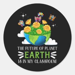 Sticker Rond Protection de l'environnement Dans L'Avenir De La 