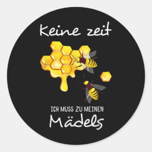 Sticker Rond Protection des abeilles, Motifs du miel, Animaux,