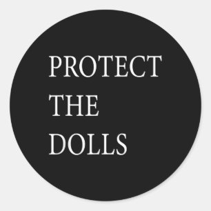 Sticker Rond Protéger Les Poupées Pour Les Hommes Femmes _1