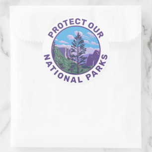 Sticker Rond Protéger nos parcs nationaux Soutien