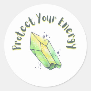 Sticker Rond Protégez votre énergie