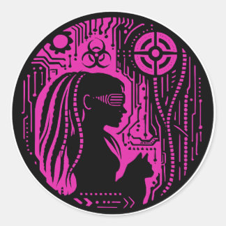Sticker Rond Protocole Neon Dread