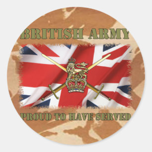 Sticker Rond Proud to have served.UK