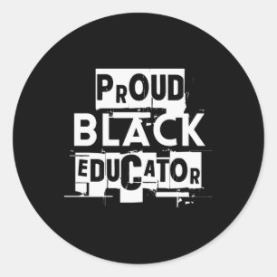 Sticker Rond Prouve Black Educator - Bold Emaîtrise Design Sti