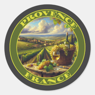 Sticker Rond Provence France Pays des Vins