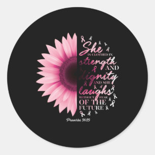 Sticker Rond Proverbes 31 Versets Chemises Chrétienne Cancer du