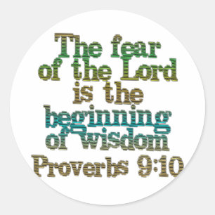 Sticker Rond Proverbes 9:10