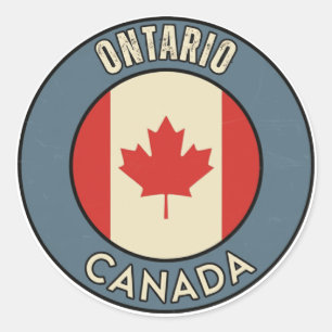 Sticker Rond Province de l'Ontario Canada