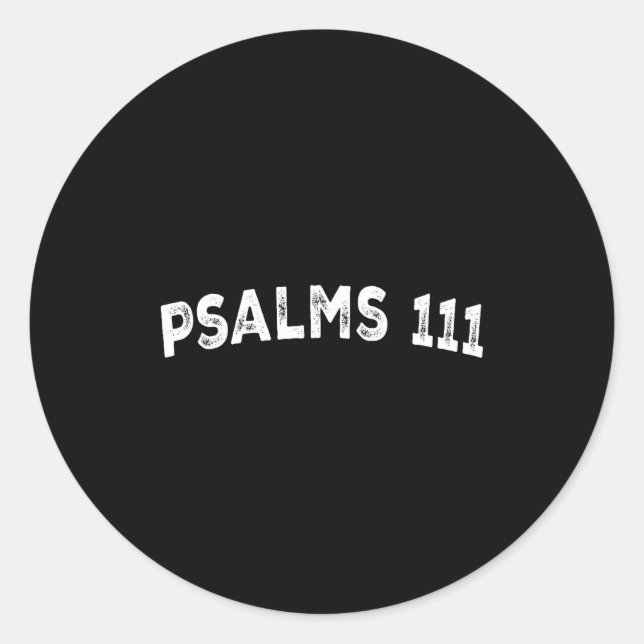 Sticker Rond Psalms 111  (Devant)