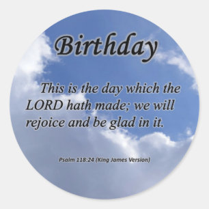 Sticker Rond Psaume 118-24 d'anniversaire